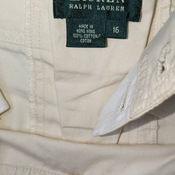 Vintage 80's Lauren Ralph Lauren Cream Sailor Button Front Panel Mini Skirt - Picture 3 of 9